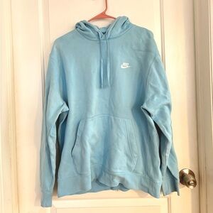 NIKE, Baby Blue Drawstring Hoodie